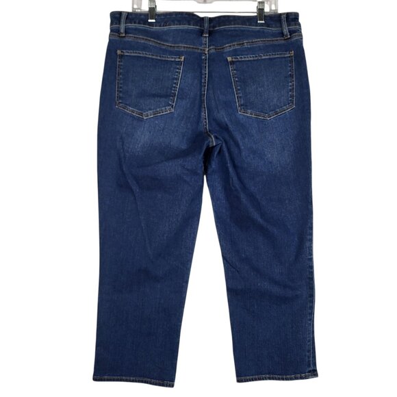 Talbots Flawless Five-Pocket Crop Jeans Women's 16 Medium Wash Stretch Comfort - Picture 3 of 10